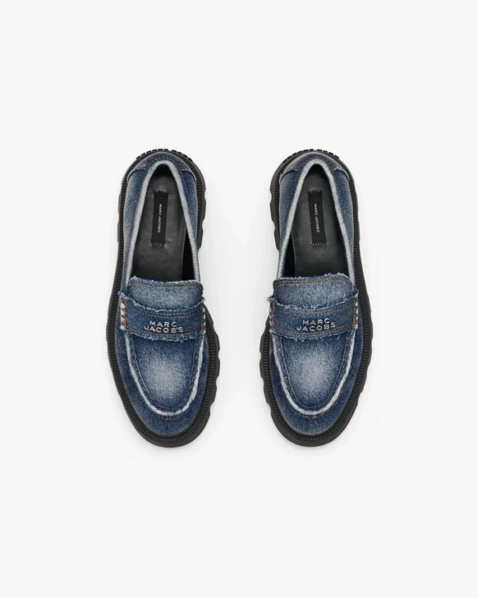 Mocasines Frankie de denim desgastado Mocasines Frankie de denim desgastado