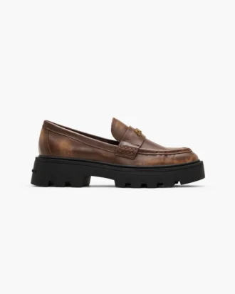 Mocasines Frankie de piel desgastada