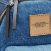 Mochila grande de denim con bloques de color Biker