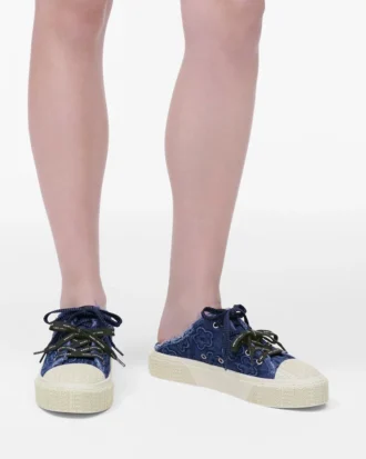 Mules tipo zapatilla de denim Puffy Daisy