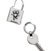 Pendientes con forma de llave y cerradura