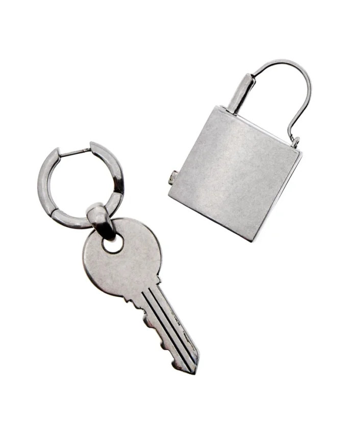 Pendientes con forma de llave y cerradura