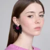 Pendientes con lazo en forma de corazón