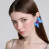 Pendientes con lazo en forma de corazón