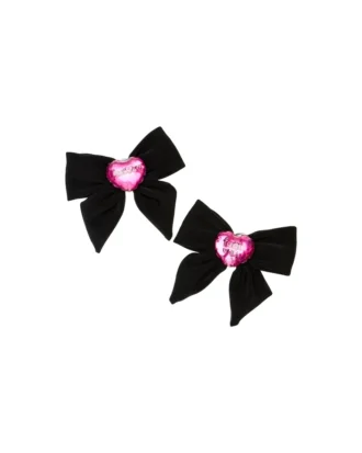 Pendientes con lazo en forma de corazón