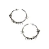 Pendientes de aro con alambre de púas