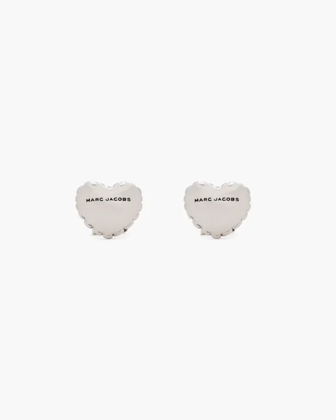 Pendientes de botón con forma de corazón y globo