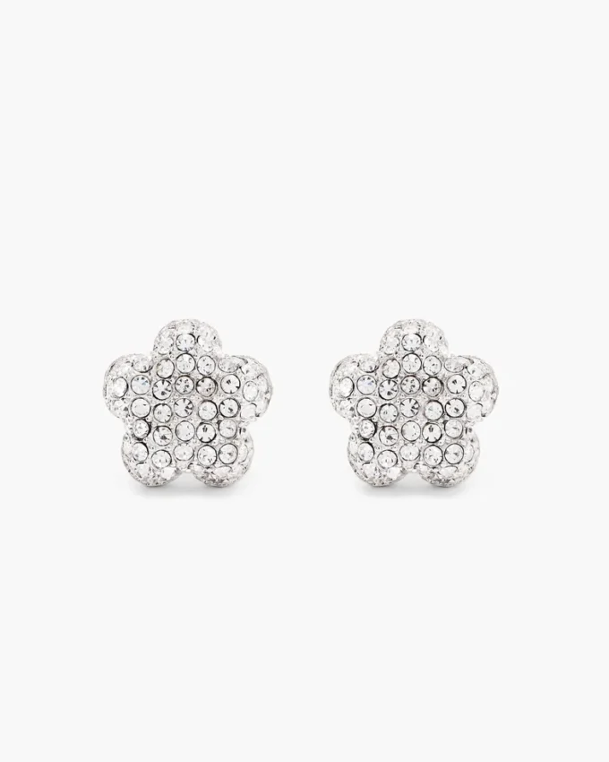 Pendientes de botón con pavé de margaritas Daisy Pendientes de botón con pavé de margaritas Daisy