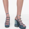 Sandalias con plataforma Kiki de denim deconstruido