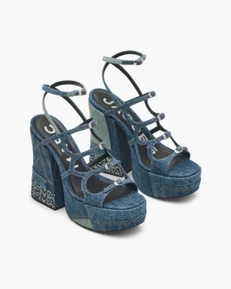 Sandalias con plataforma Kiki de denim deconstruido