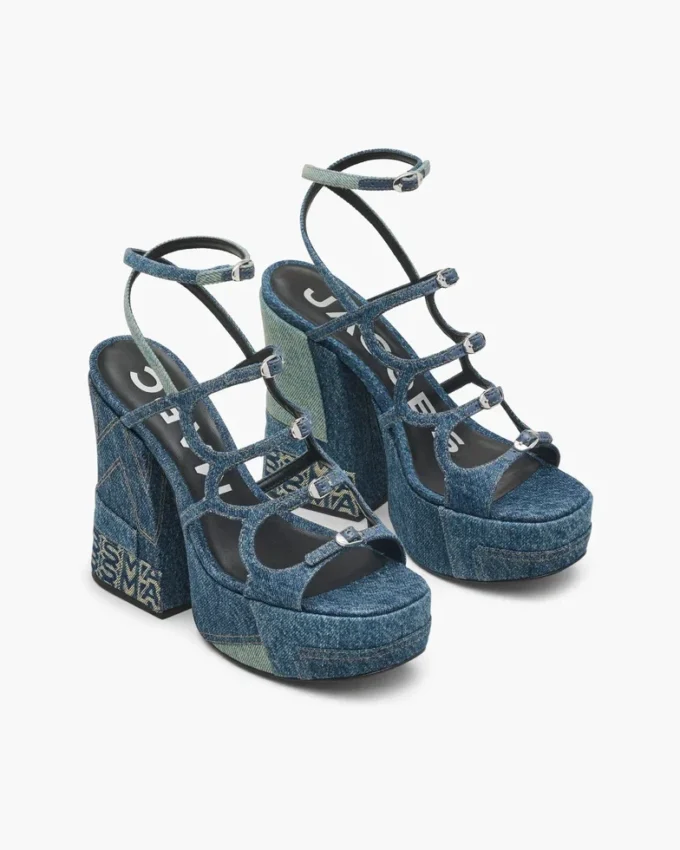 Sandalias con plataforma Kiki de denim deconstruido