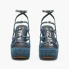 Sandalias con plataforma Kiki de denim deconstruido
