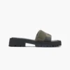 Sandalias con suela de tacos y jacquard de camuflaje