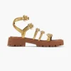 Sandalias gladiadoras Daisy de piel metalizada