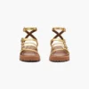 Sandalias gladiadoras Daisy de piel metalizada