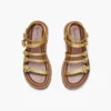 Sandalias gladiadoras Daisy de piel metalizada