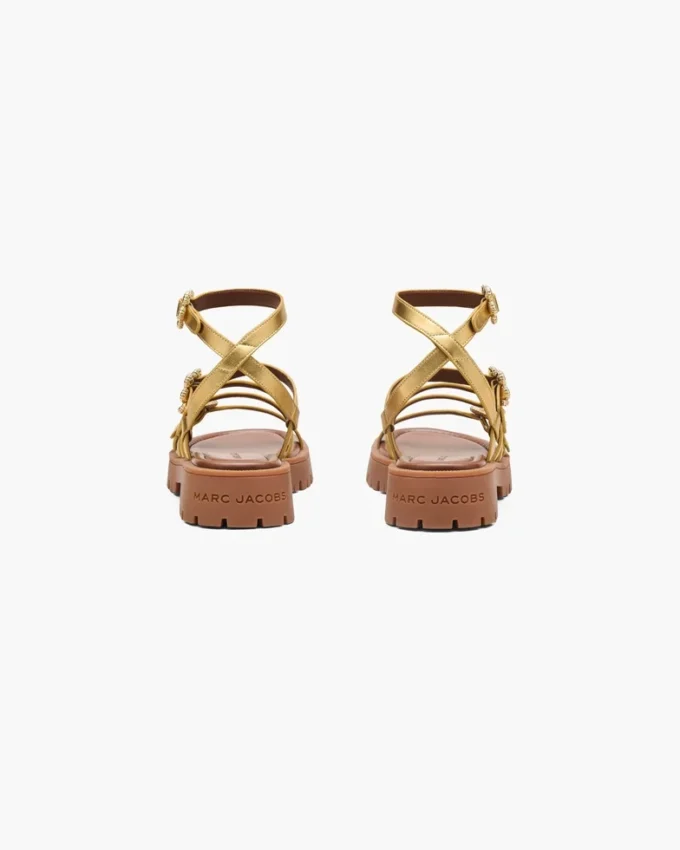 Sandalias gladiadoras Daisy de piel metalizada