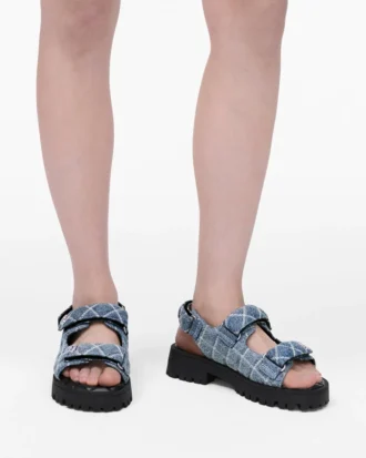 Sandalias Sunny de denim acolchado