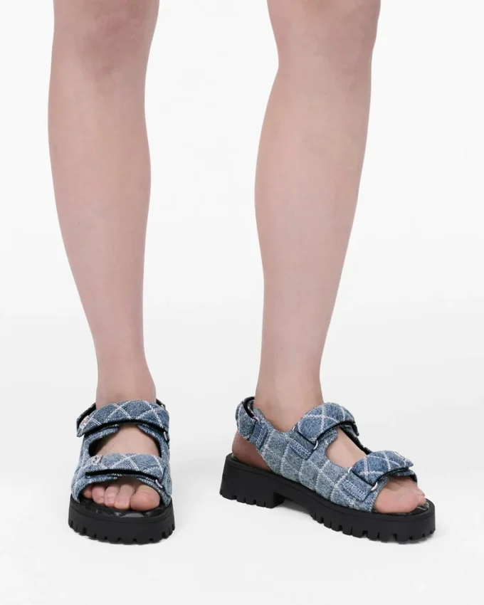 Sandalias Sunny de denim acolchado