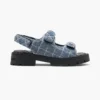 Sandalias Sunny de denim acolchado