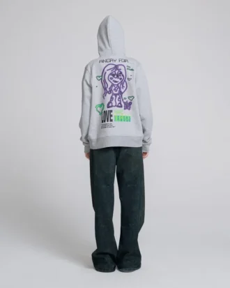 Sudadera con capucha y cremallera Angry For Love