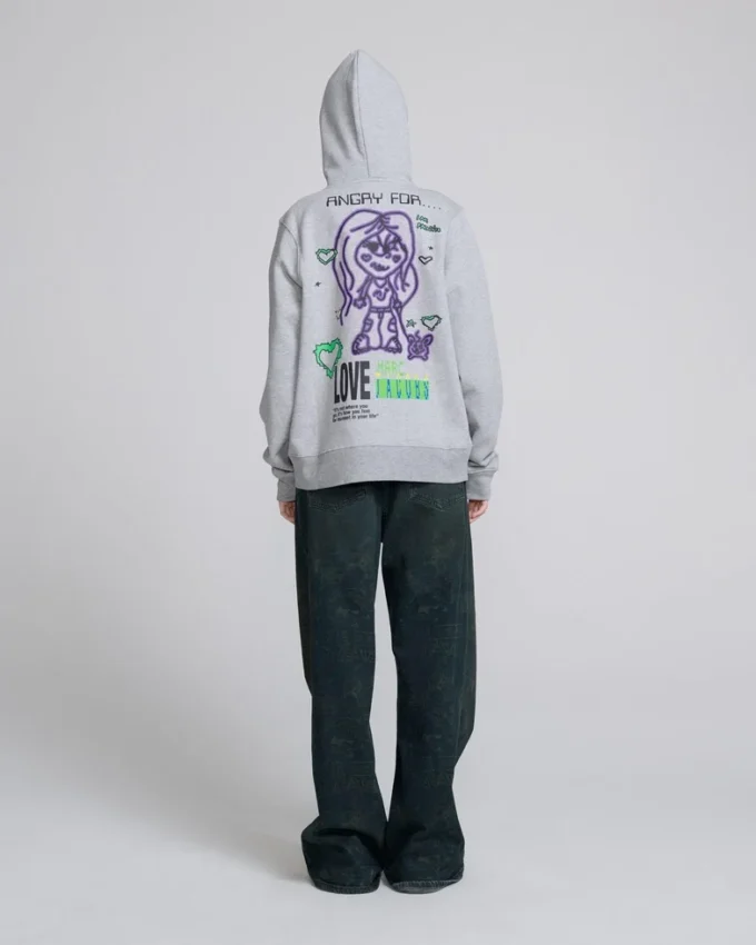 Sudadera con capucha y cremallera Angry For Love