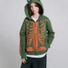 Sudadera con capucha y cremallera Skeleton