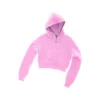 Sudadera con cremallera de punto encogido y peludo