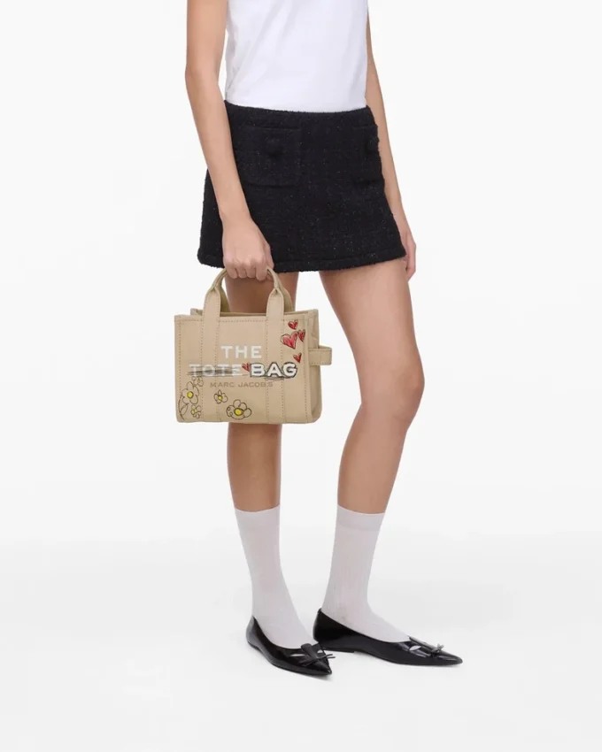 The Daisy Doodle Tote Bag pequeño de lona
