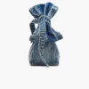 The Sack Bag mini de denim con lazo