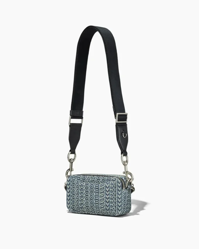The Snapshot bag of washed denim with Monogram The Snapshot bag of washed denim with Monogram