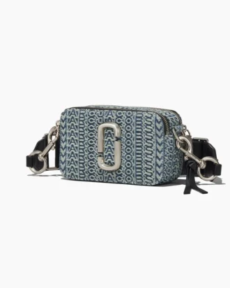The Snapshot bag of washed denim with Monogram The Snapshot bag of washed denim with Monogram