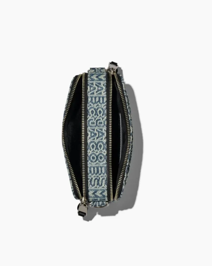 The Snapshot bag of washed denim with Monogram The Snapshot bag of washed denim with Monogram