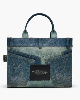 The Tote Bag mediano de denim deconstruido