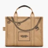 The Tote Bag mediano de lona con charm Trompe L’Oeil