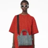The Tote Bag with Monogram Denim Small The Tote Bag with Monogram Denim Small