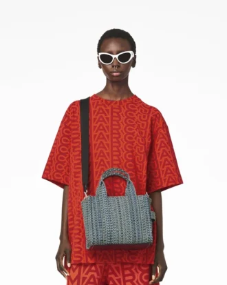 The Tote Bag with Monogram Denim Small The Tote Bag with Monogram Denim Small