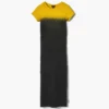 Vestido camiseta encogido con efecto ombré Vestido camiseta encogido con efecto ombré