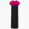 Vestido camiseta encogido con efecto ombré