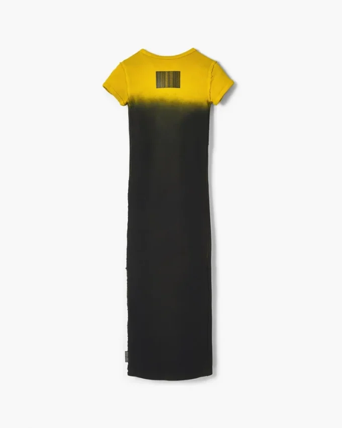 Vestido camiseta encogido con efecto ombré Vestido camiseta encogido con efecto ombré