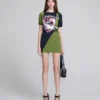 Vestido camiseta retorcido