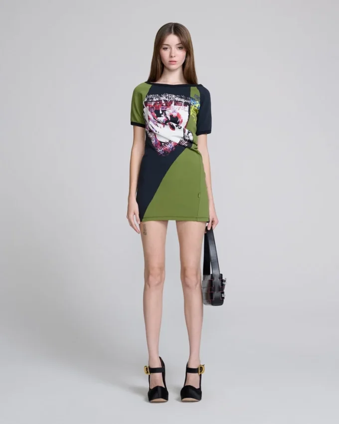 Vestido camiseta retorcido