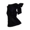 Vestido con lazo esculpido