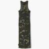 Vestido de canalé con estampado de camuflaje Vestido de canalé con estampado de camuflaje