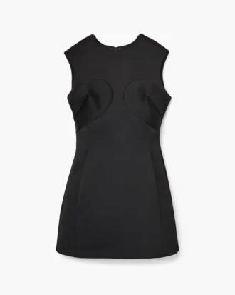 Vestido de satén con costuras