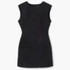 Vestido escultural de tweed