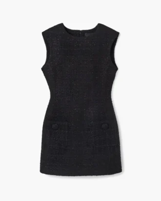 Vestido escultural de tweed