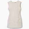 Vestido escultural de tweed