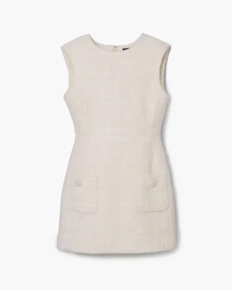 Vestido escultural de tweed