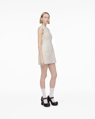 Vestido escultural de tweed